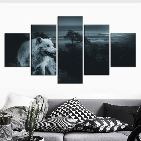 Tableau Loup Forêt